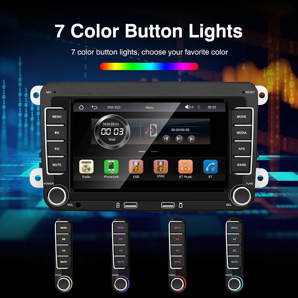 7-Inch 2DIN Android Car Stereo for Volkswagen