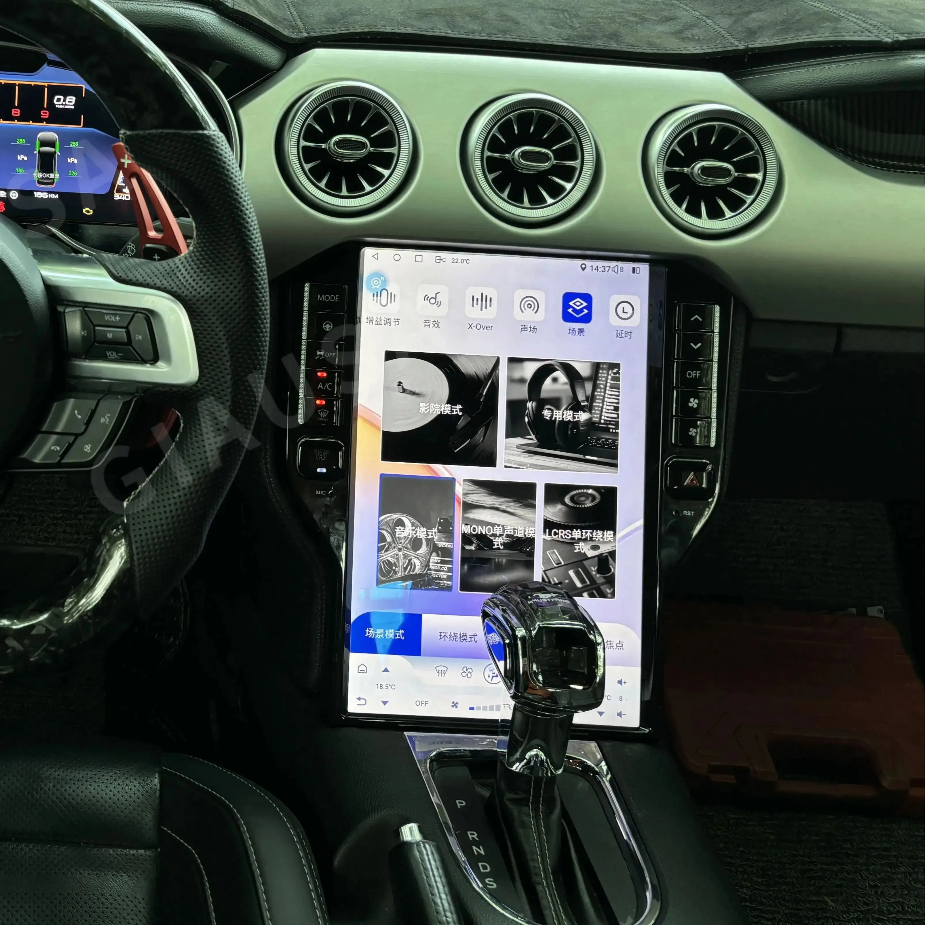 Ford Mustang 2014–2021 — 14.5” Android 13 CarPlay GPS Navigation Touchscreen Radio Upgrade