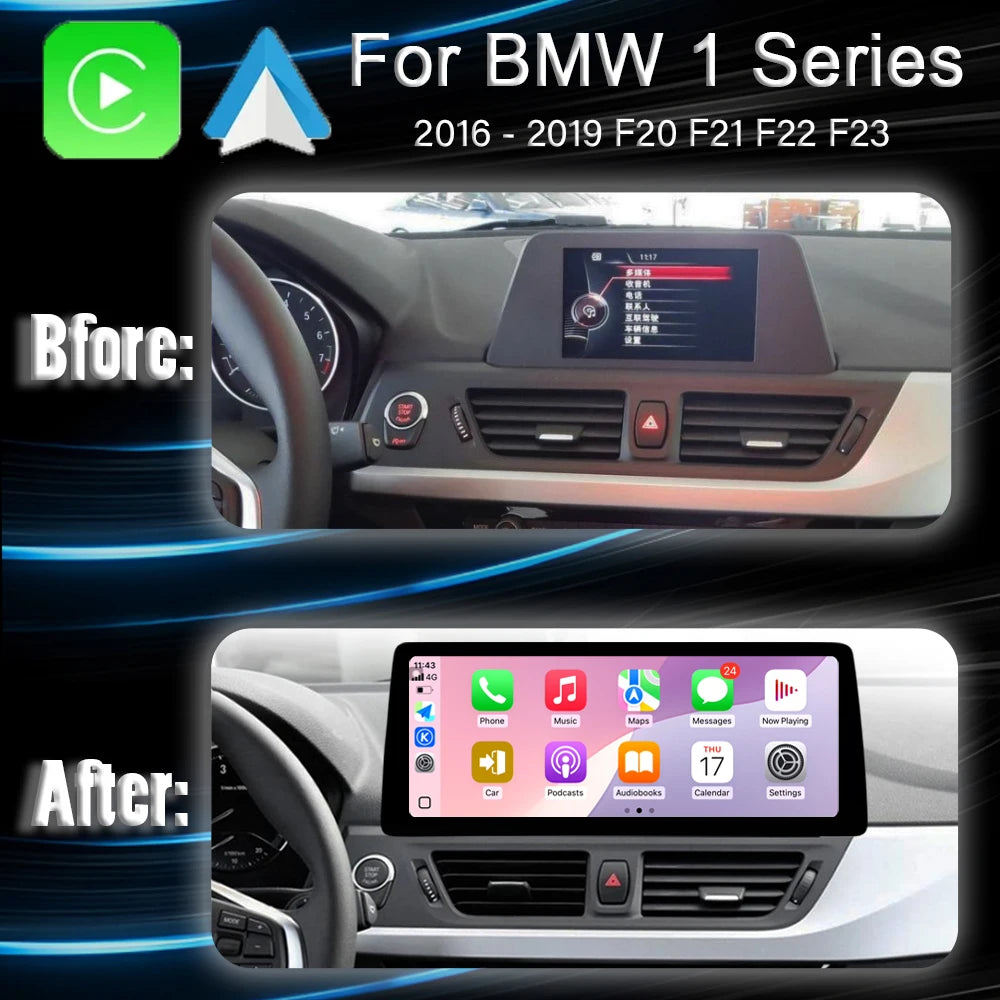 Wireless CarPlay Display for BMW 1 Series F20–F23 | NBT EVO
