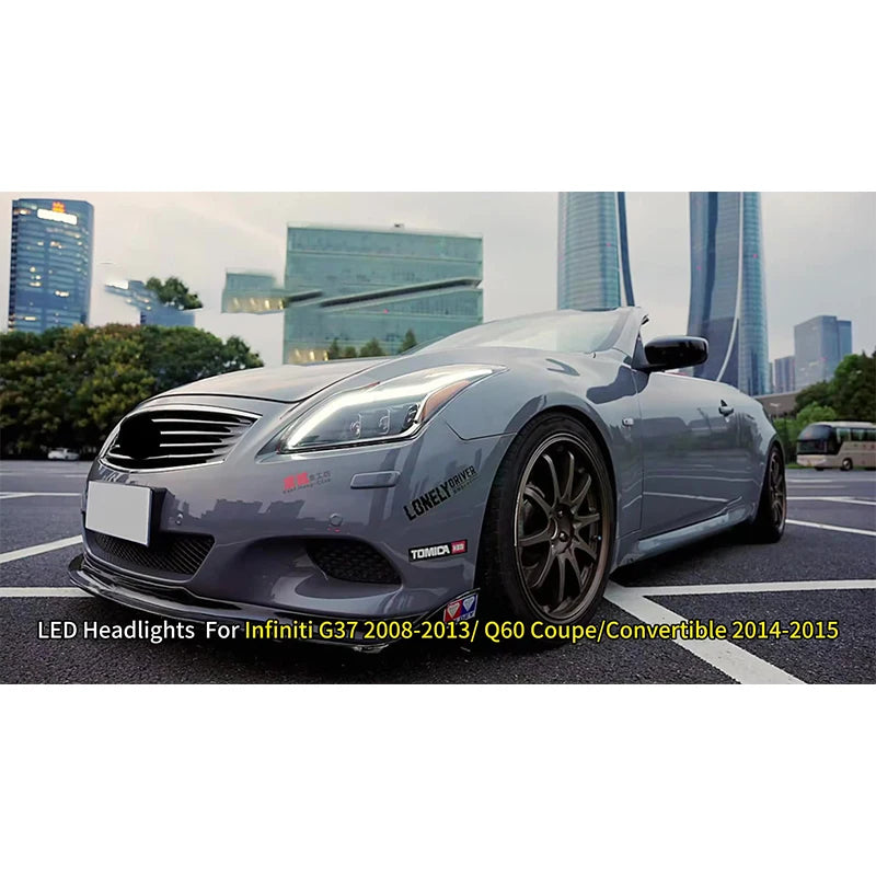 LED Projector Headlights for Infiniti G37 – DRL, Turn Signal & Angel Eye Halo