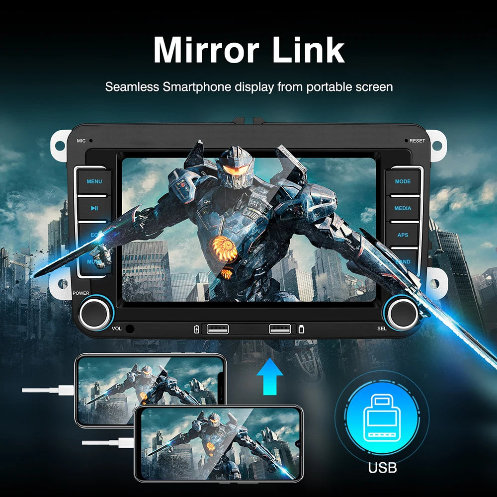 7-Inch 2DIN Android Car Stereo for Volkswagen