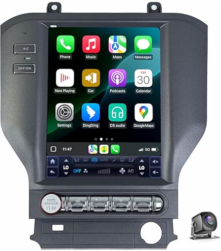 Vertical CarPlay Android 14 Screen for Ford Mustang (2014–2021)