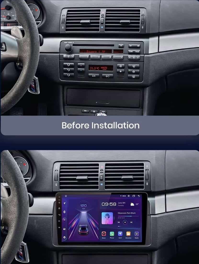 BMW E46 Wireless CarPlay / Android Auto Head Unit
