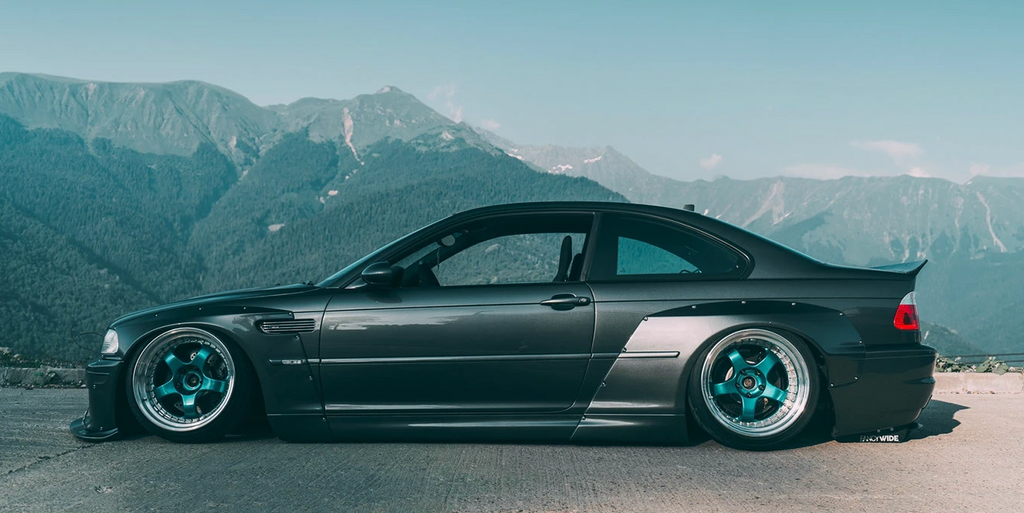 BMW E46 Coupe Wide Body Kit – FRP Rocket Bunny Style