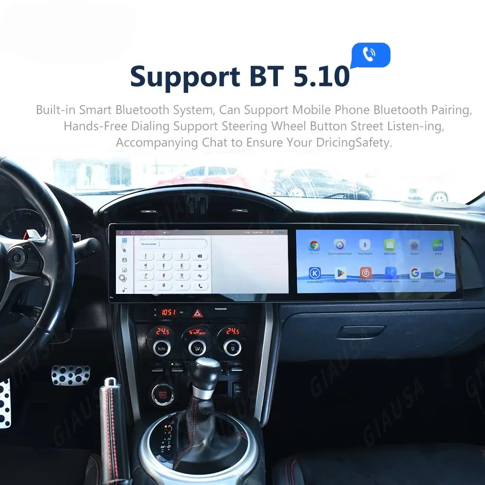 24.6" Dual-Screen Android Car Radio for 86/BRZ 2012–2020 – CarPlay, Android Auto, GPS Multimedia