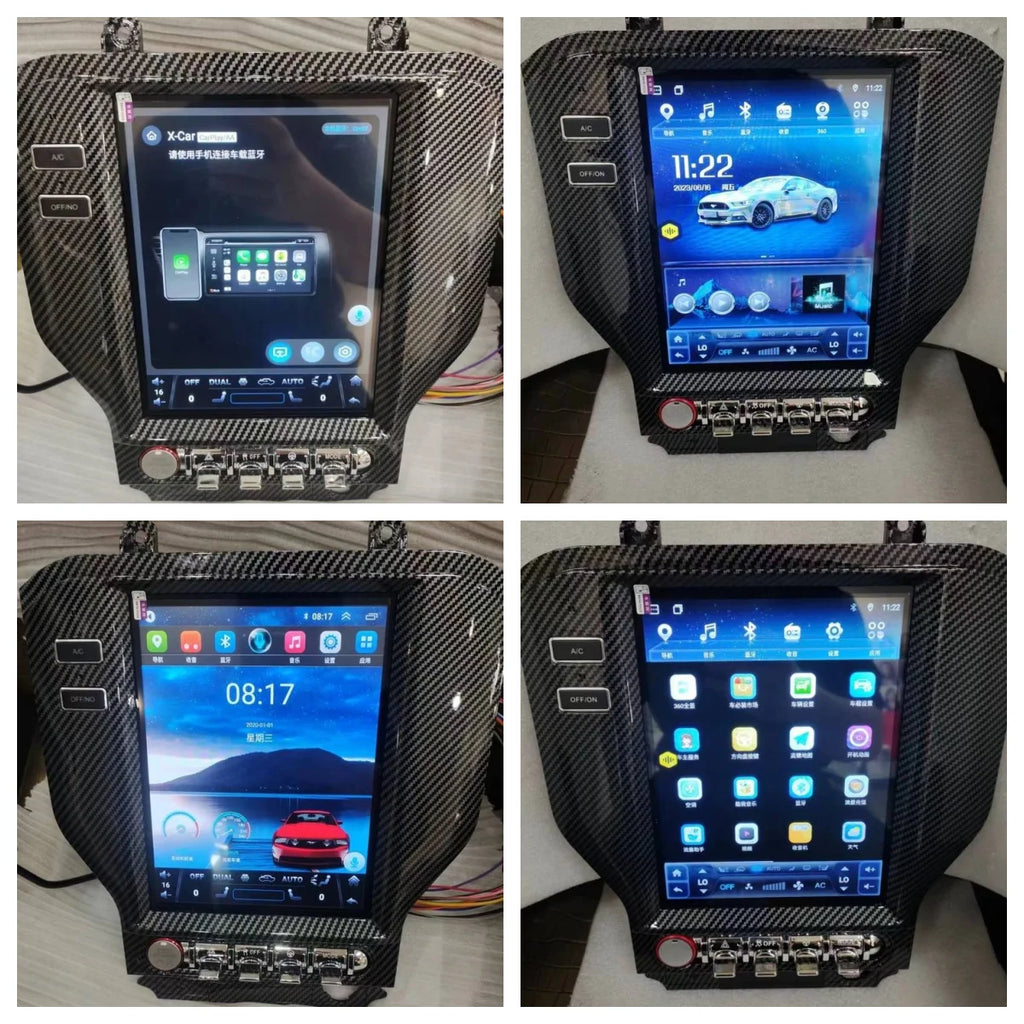 Vertical CarPlay Android 14 Screen for Ford Mustang (2014–2021)