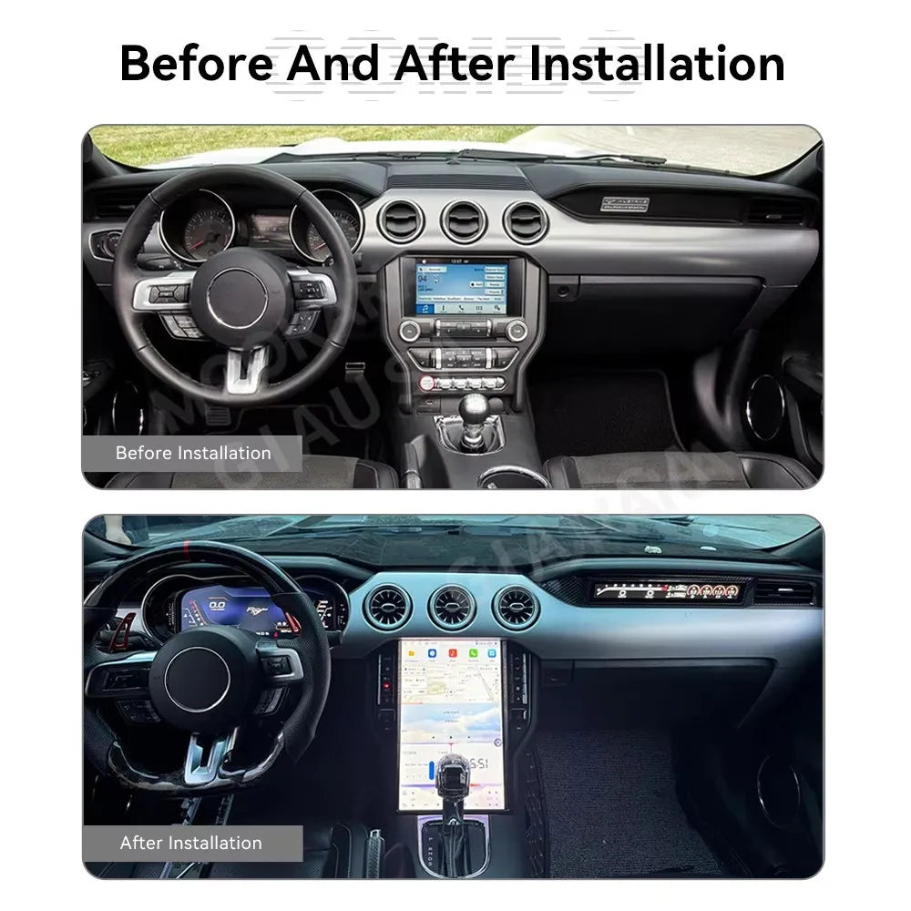 Ford Mustang 2014–2021 — 14.5” Android 13 CarPlay GPS Navigation Touchscreen Radio Upgrade