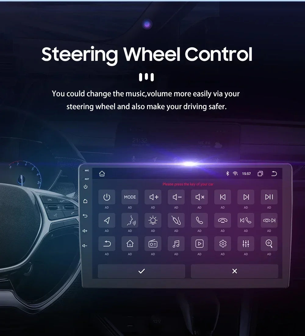 VW Car Stereo 9-inch Android 12 Multimedia Player