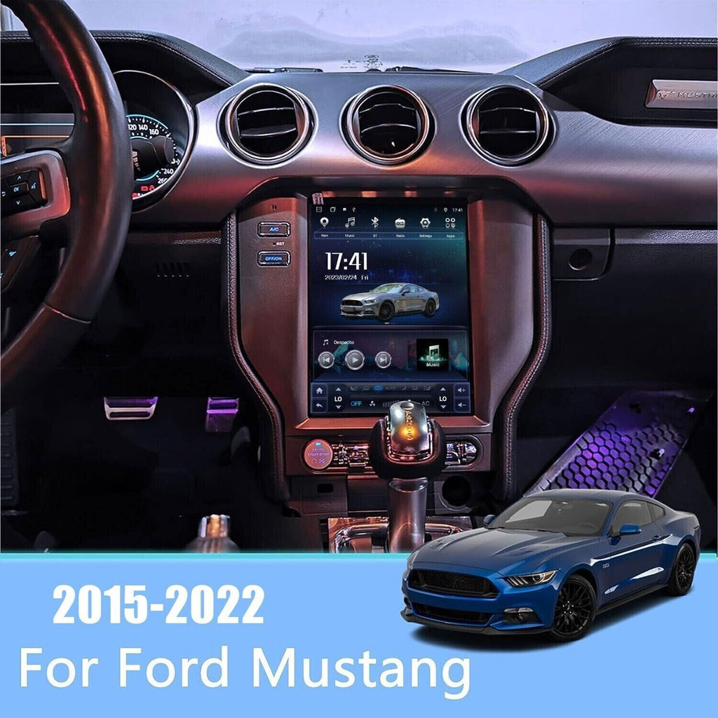 Vertical CarPlay Android 14 Screen for Ford Mustang (2014–2021)